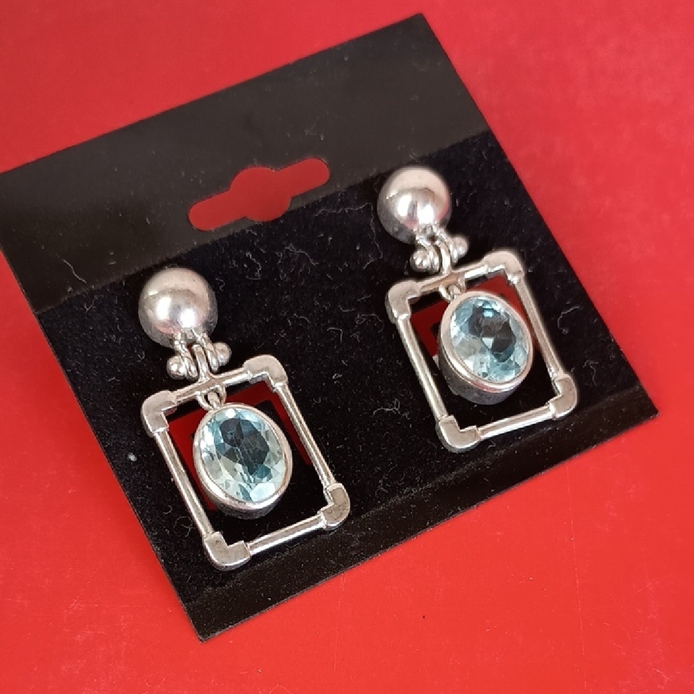 Blue Topaz Earrings